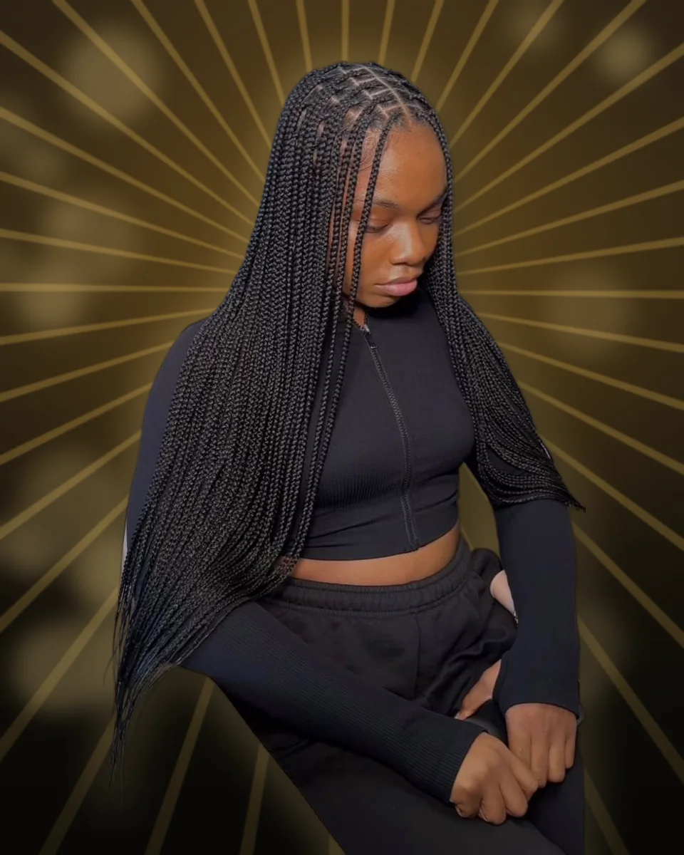 Small Medium Knotless Braids